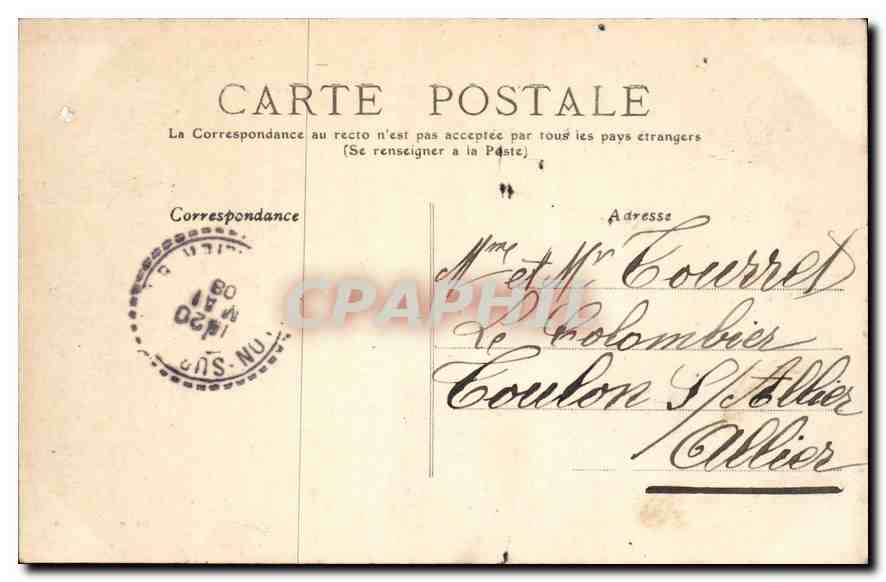 CPA Montpellier le Theatre et Boulevard Victor Hugo  — Rückseite