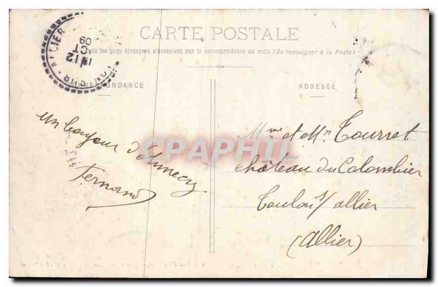 See Annecy - Schloss Monthon St-Bernard und der See — A. Gardet, Annecy, n°94 — Rückseite