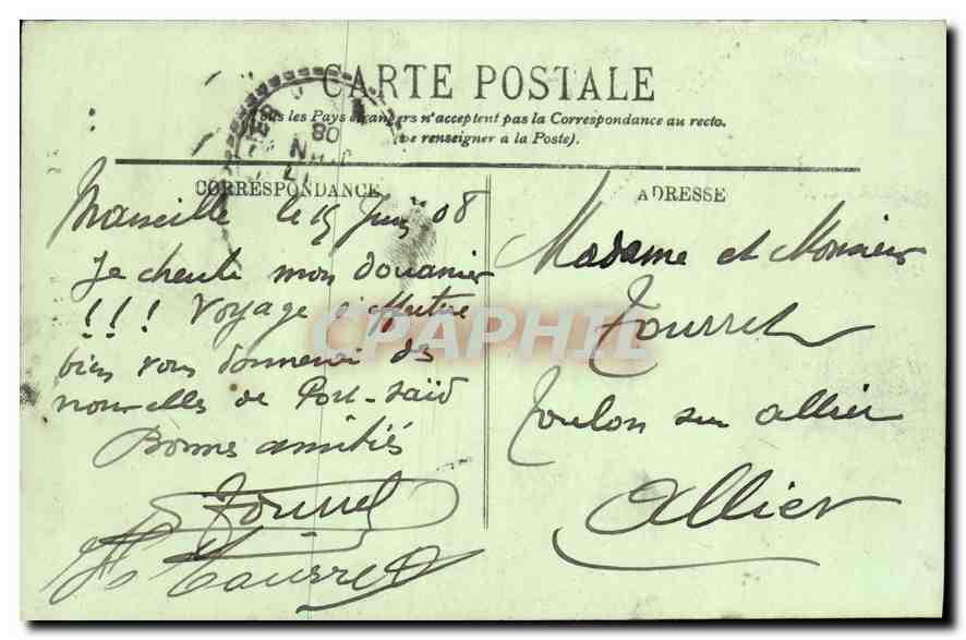 CPA Marseille le Haut des Ascenseurs et Notre Dame de la Garde  — Rückseite
