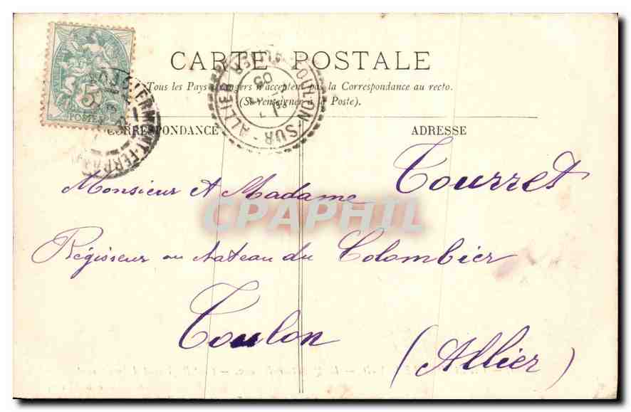 CPA Clermont Ferrand le Quartier Desaix Regiment d'Artillerie  — Verso