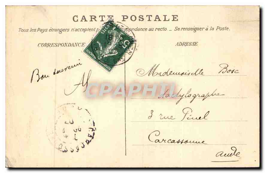 CPA Bertrand de Cominges Maitre Autel  — Rückseite