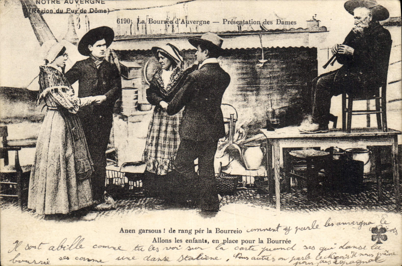 La Bourrée d'Auvergne — Présentation des Dames — Éditeur anonyme, n° 6190