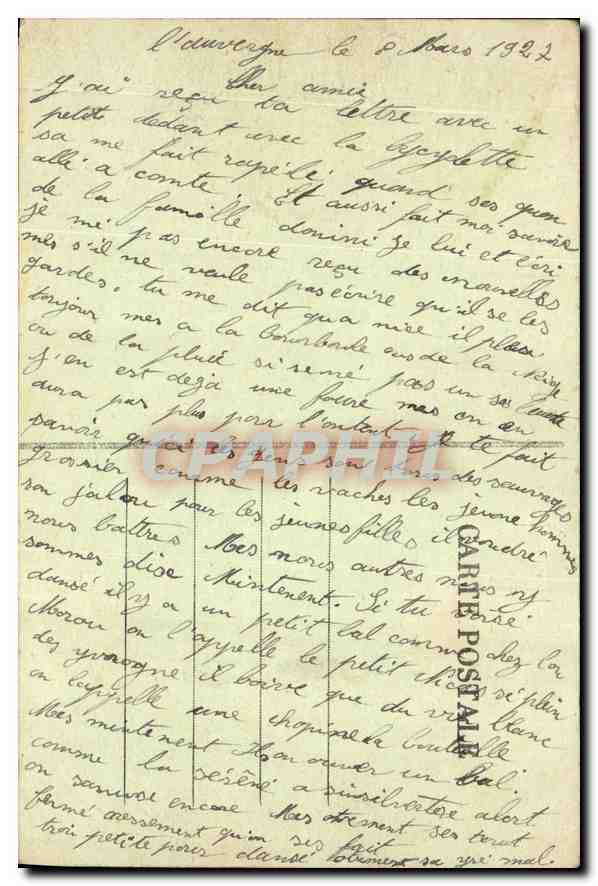 La Bourrée d'Auvergne — Présentation des Dames — Éditeur anonyme, n° 6190 — Verso