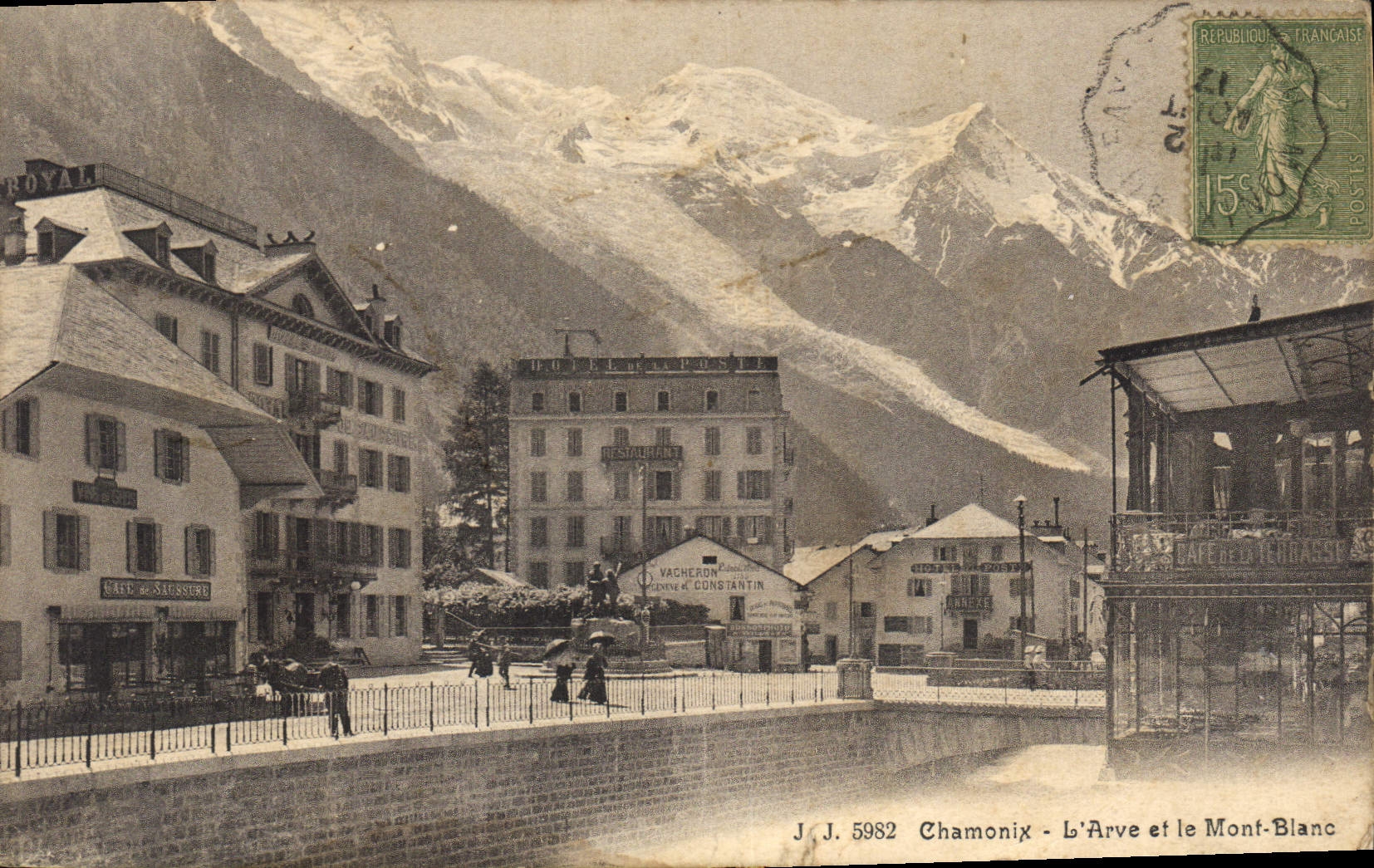 Chamonix - L'Arve et le Mont-Blanc — J.J. 5982 — Jullien Frères, Genève
