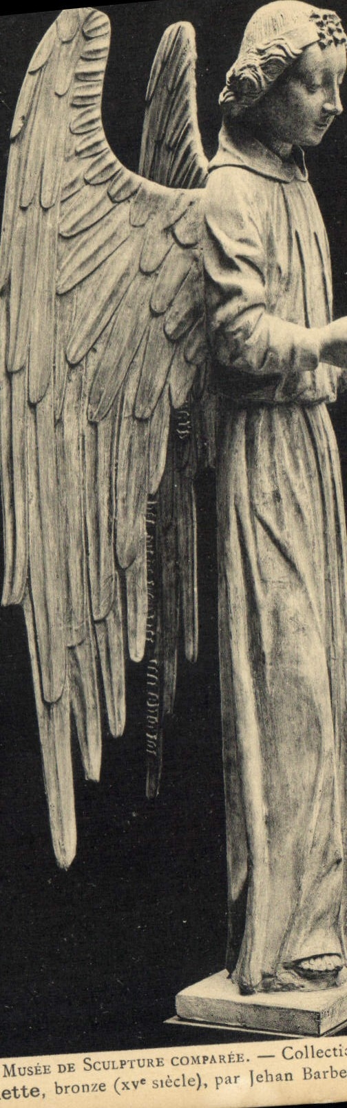 Ange — statue en bronze du xve siècle — Collection Jehan Barbe — Musée de Sculpture Comparée