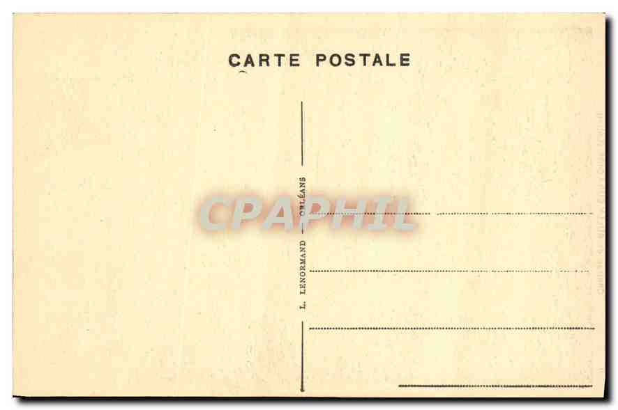 CPA Chateu de Sully sur Loire Loiret  — Rückseite