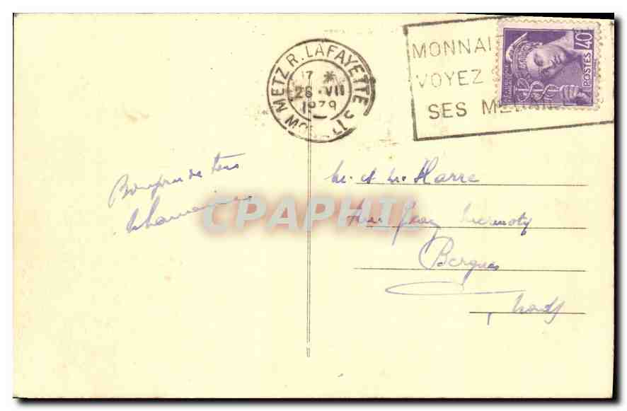 CPA Metz Porte Serpenoise  — Verso