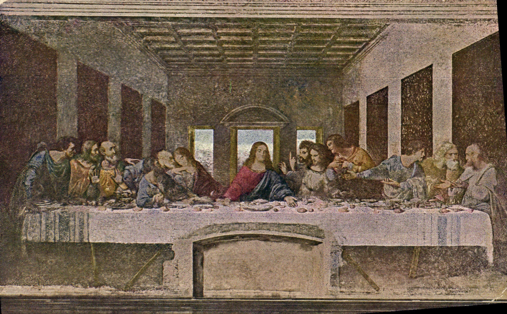 CPA Leonardo da Vinci Cenacolo Milano Convento di S Maria delle Grazie Riproduzione vietata 