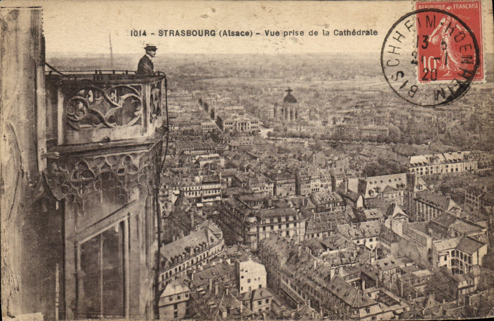 CPA Strasbourg Alsace Vie prise de la Cathedrale 
