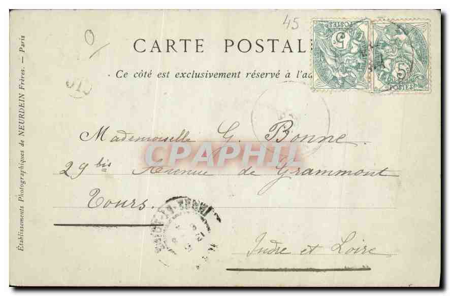 CPA Orleans Perspective de la Rue Jeanne d'Arc  — Verso