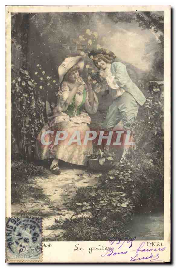 CPA Le gouter Femme
