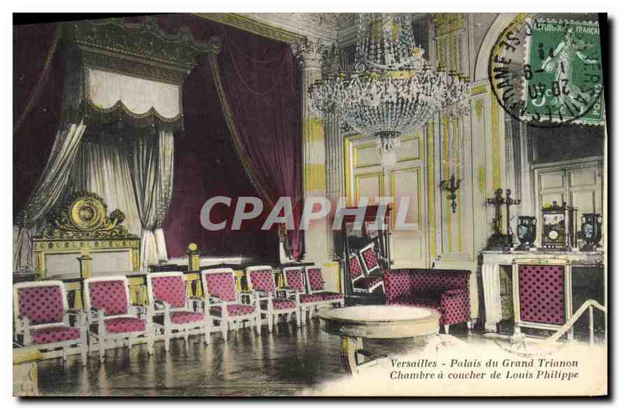 CPA Versailles Palais du Grand Trianon Chambre a coucher de Louis Philippe 
