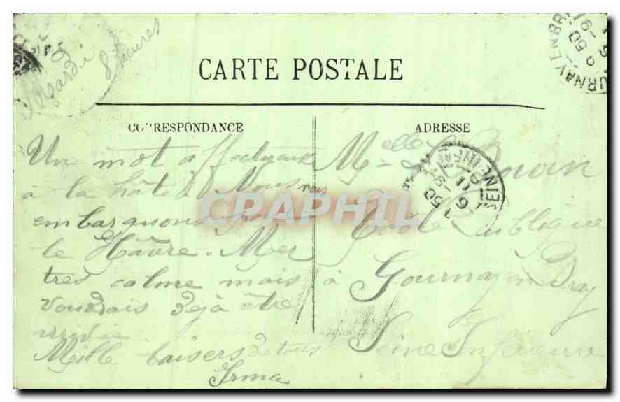 CPA Trouville Les Rochers Noirs  — Verso