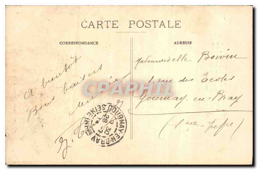 CPA Paris Basilique Notre Dame Porte des Chantres  — Rückseite