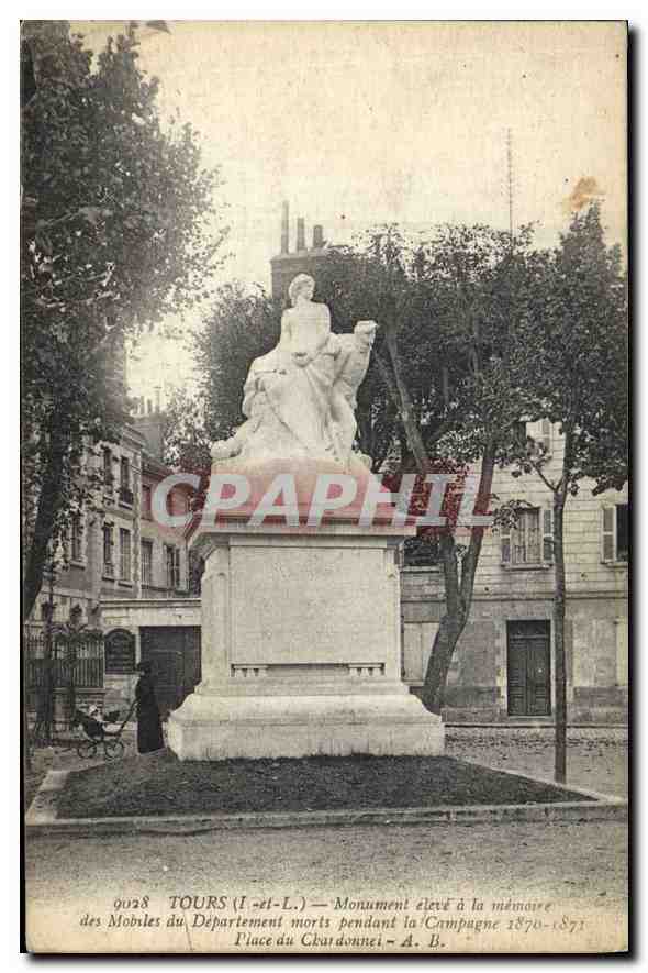 CPA Tours I et L Monument eleve a la memoire des Mobiles du Departament morts pendant la Campagne 