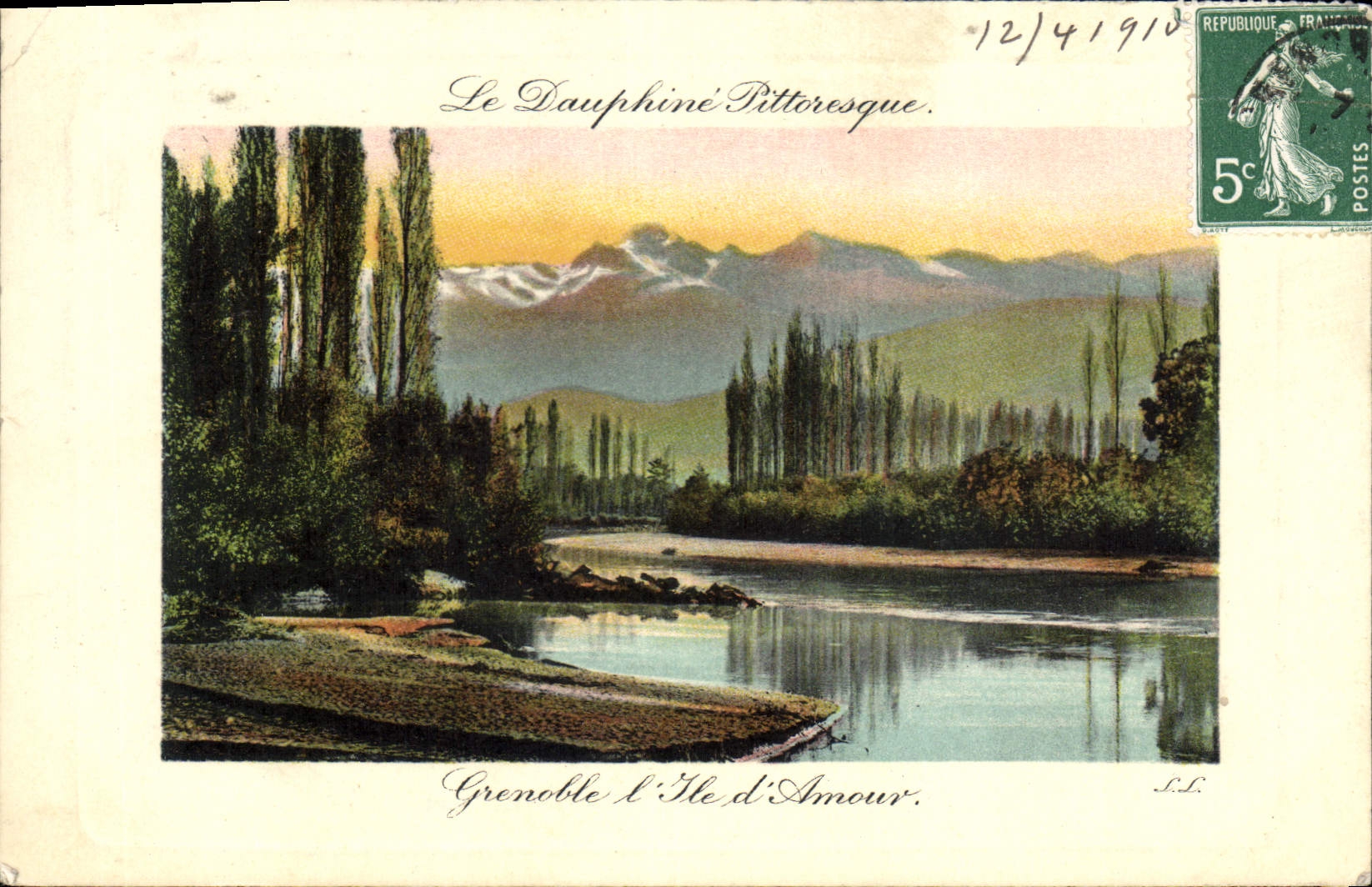 Grenoble — L'Île d'Amour — Le Dauphiné Pittoresque — éditeur L. D. (L. D.)