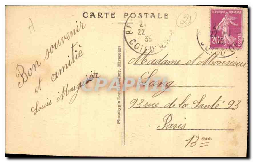 CPA Beaune Remparts des Lions  — Rückseite