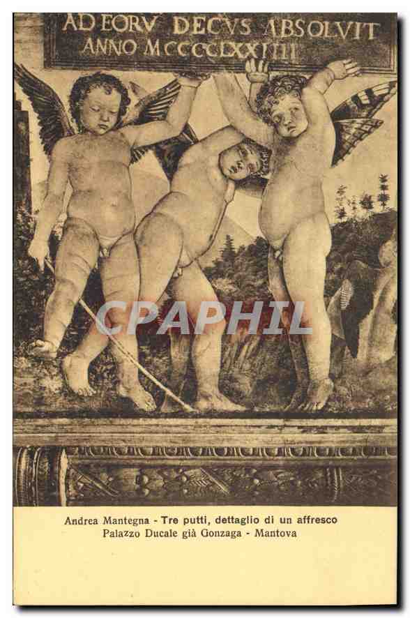 CPA Andrea Mantegna Tre putti dettaglio de un Affesco Palazzo Ducate gia Gonzaga Mantova 