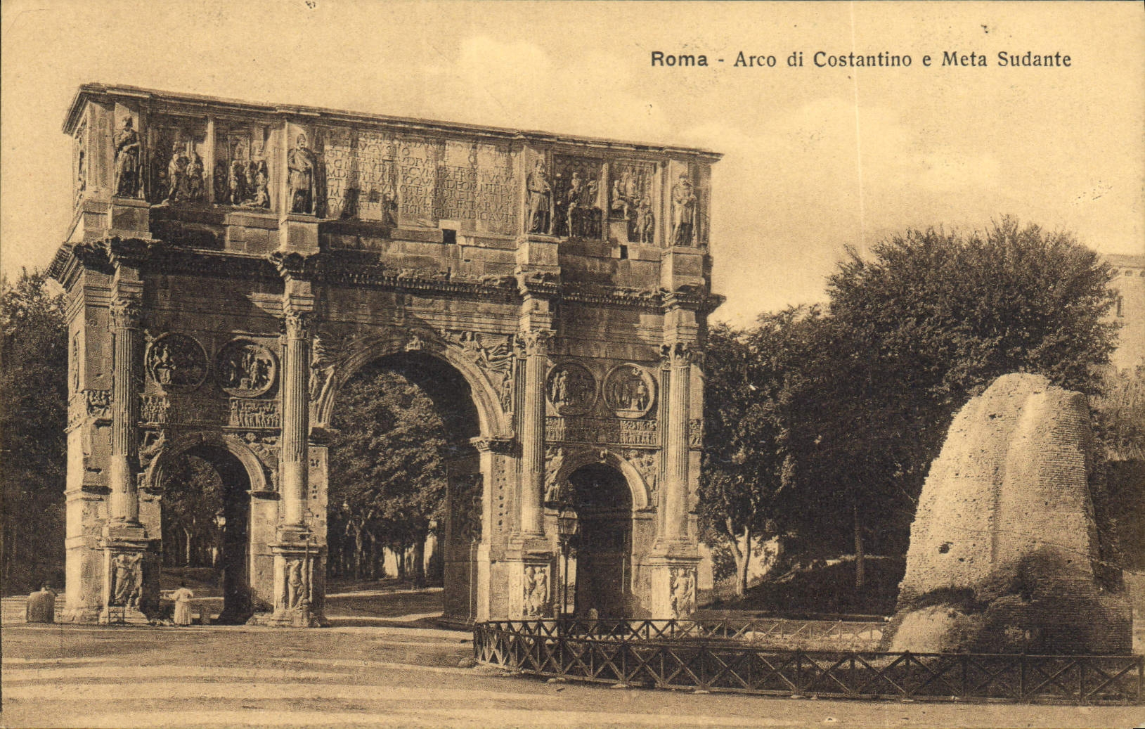 CPA Roma Arco di Costantino e Meta Sudnte 