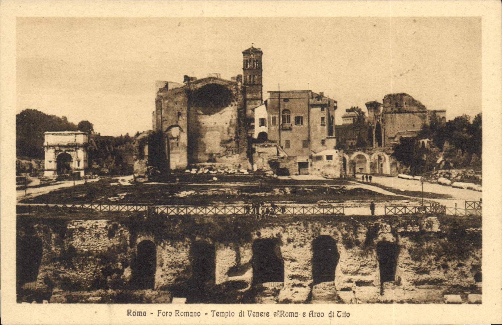 CPA Roma Foro Romano Templo di Vinere s'Roma e Arco 