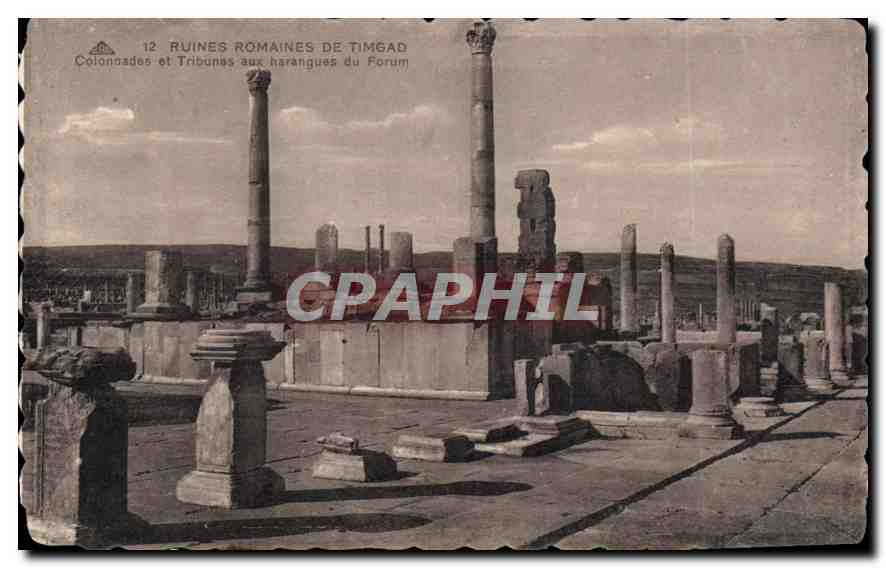 Ruines romaines de TimgaD — Colonnes et Tribunes aux harangues du Forum — Édition spéciale du Musée