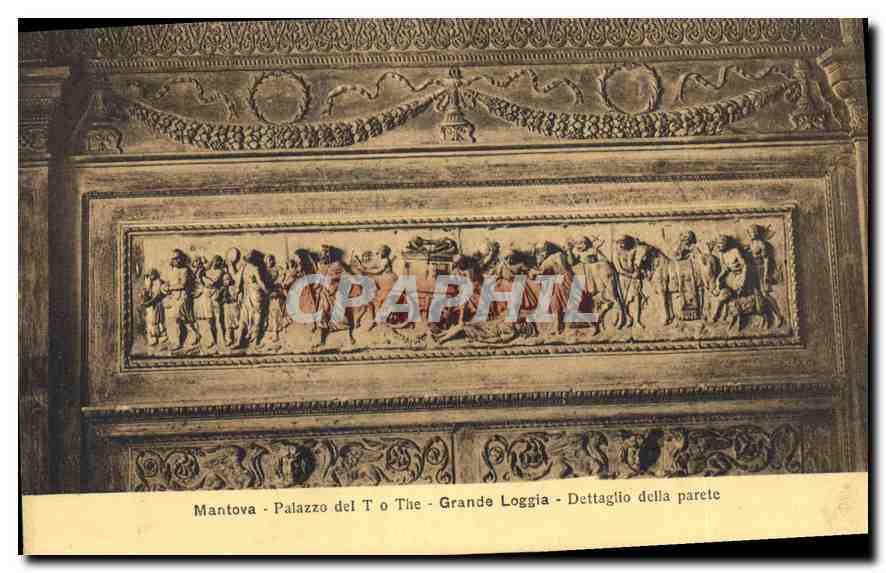 CPA Mantova Palazzo del T o The Grande Loggia Dettaglio della parete 