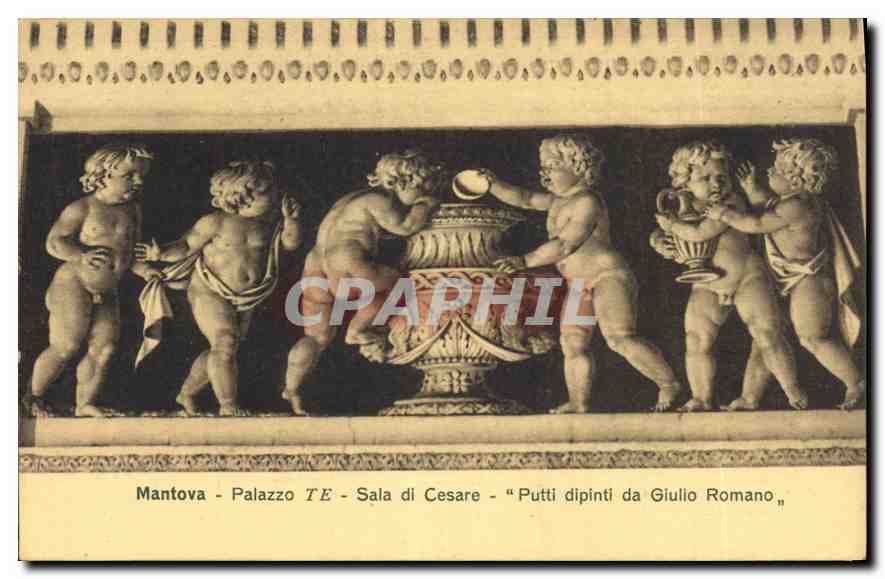 CPA Mantova Palazzo Sala di Cesare Putti dipinti da Giullo Romano 