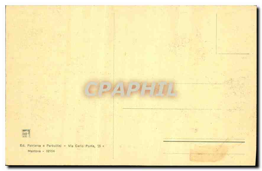 CPA Mantova Palazzo Sala di Cesare Putti dipinti da Giullo Romano  — Verso