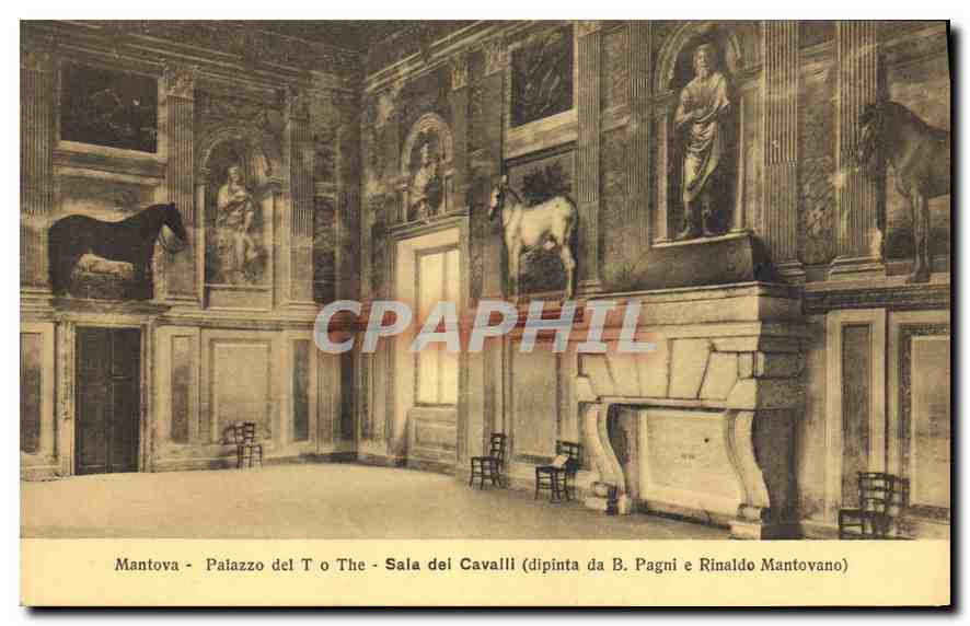 CPA Mantova Palazzo Sala del Cavalli dipinta da B Pagni e Rinaldo Mantovano 