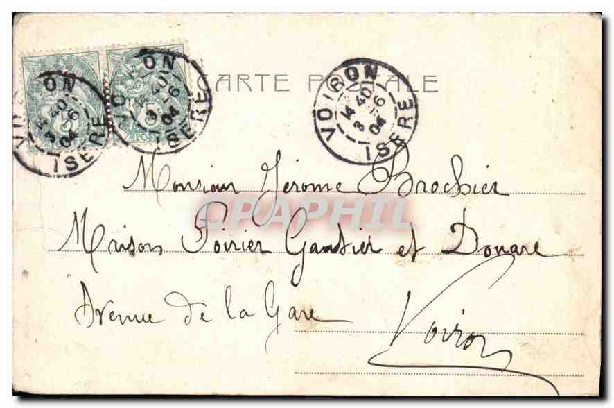 CPA Mlle Elise de Vere — Back