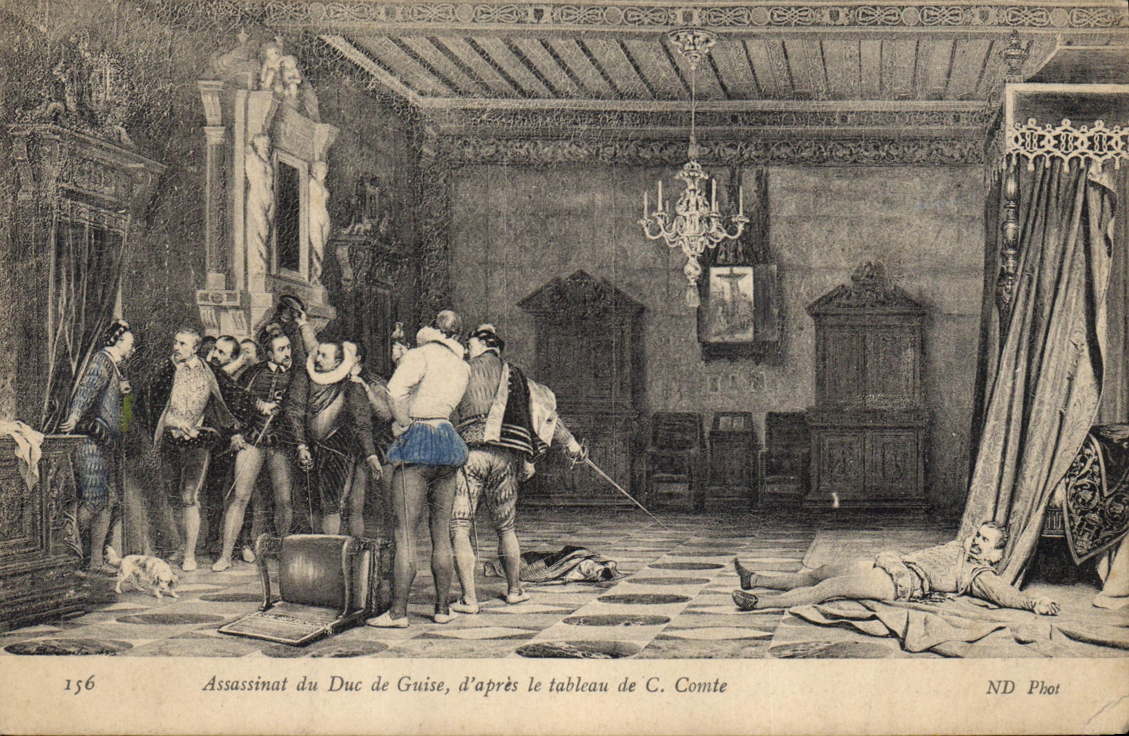 CPA Assassinat du Duc de Guise d'apres le tableau 