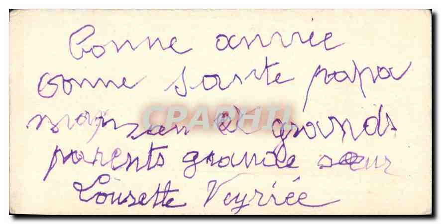 CPA Bonne annee — Rückseite