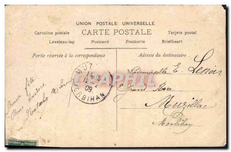 CPA Femme — Verso