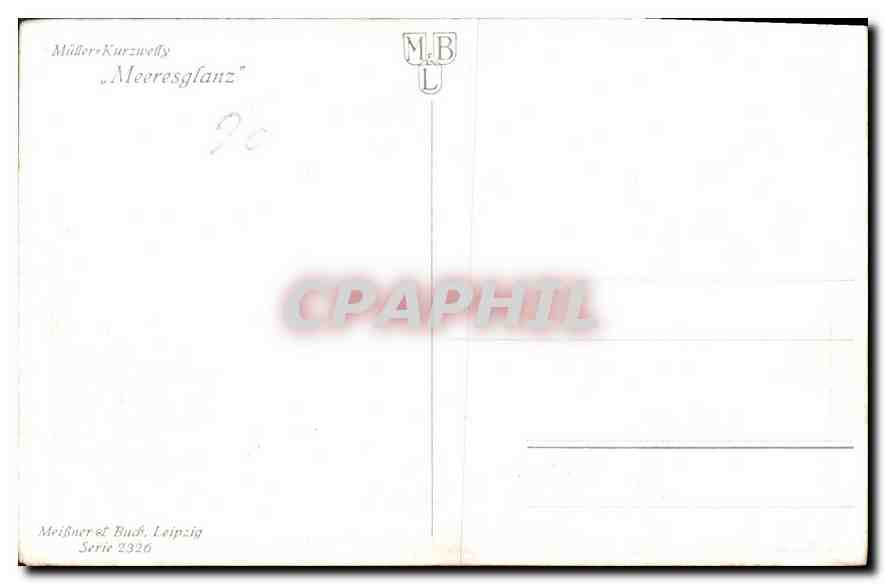 CPA Muffer Kurzweffy Meeresglanz  — Verso