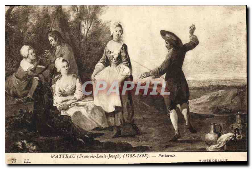 CPA Musee de Lille Watteau Francois Louis Joseph Pastorale 