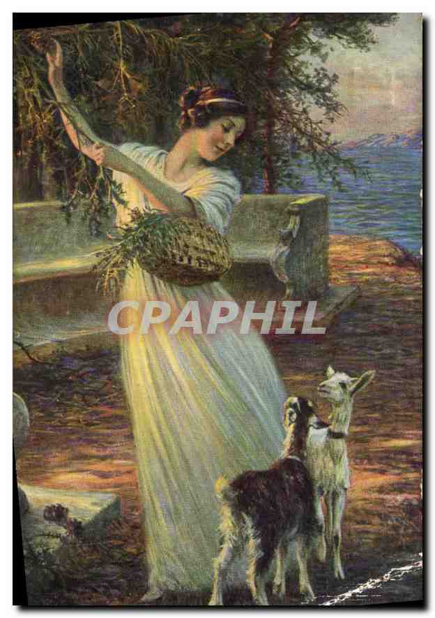CPA Kowalsky Chevre Femme