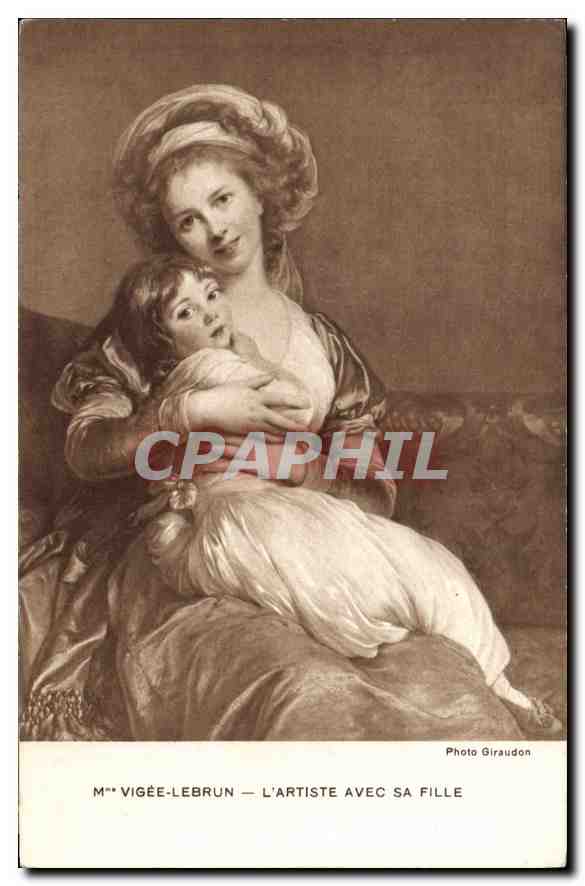 CPA Comite National de l'Enfance Avenue Franklin D Roosvelt Paris M Vigee Lebrun l'Artiste Avec sa F
