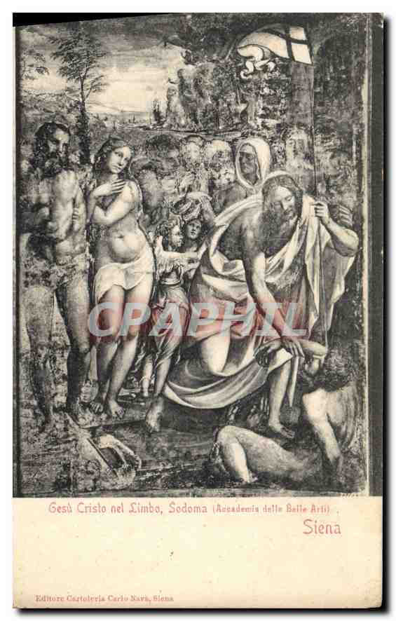 Jésus-Christ dans le Limbe — Sodome — Académie des Beaux-Arts, Sienne — Éditeur Cartoleria Carlo Nark, Sienne