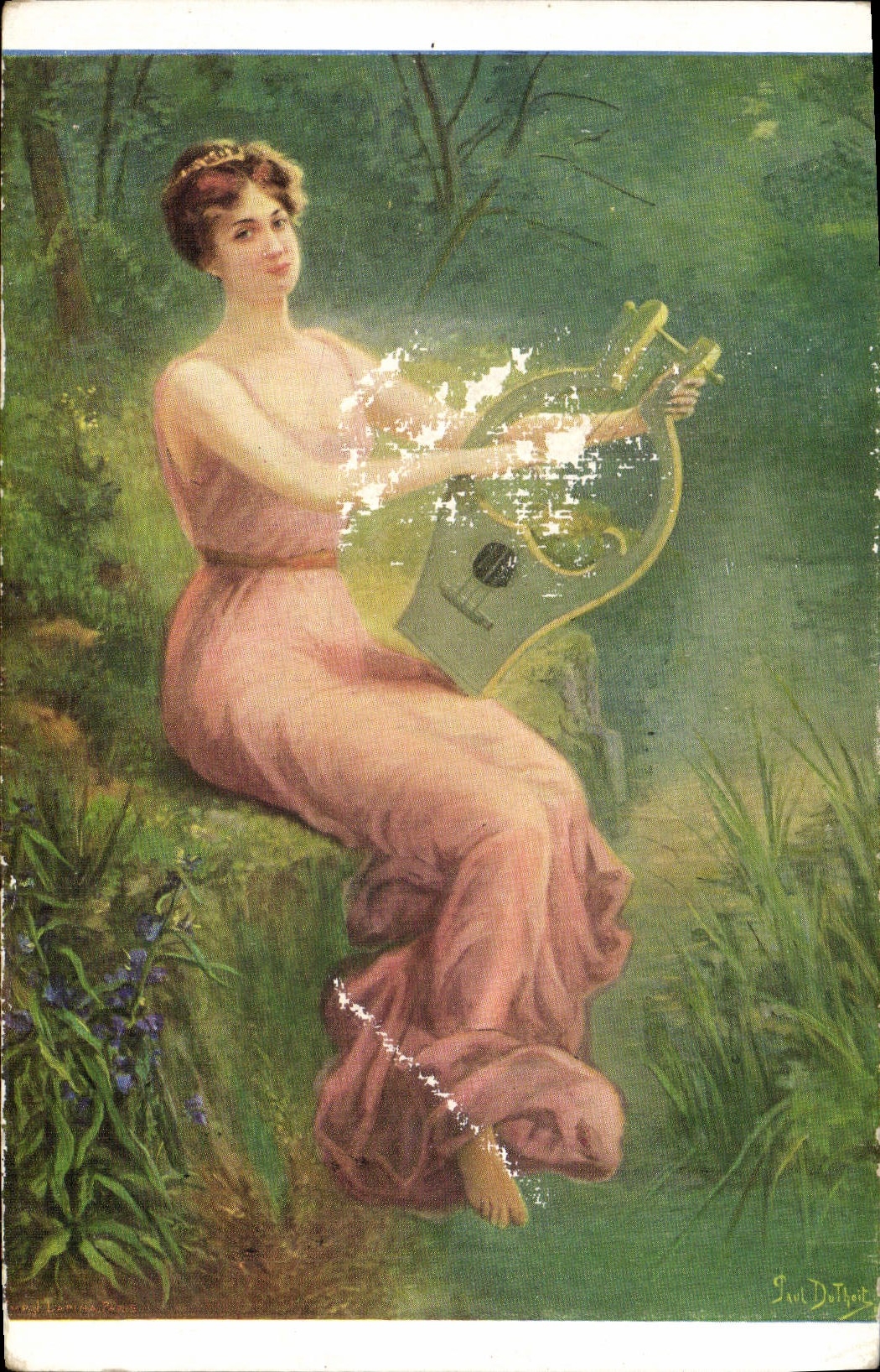 CPA Fantaisie Femme Du Thoit Avant le soir