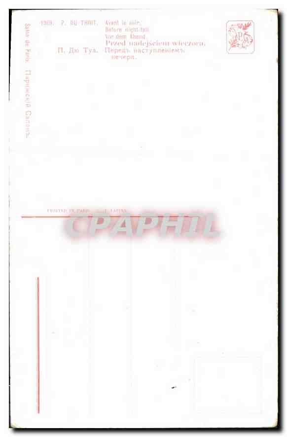 CPA Fantaisie Femme Du Thoit Avant le soir — Verso