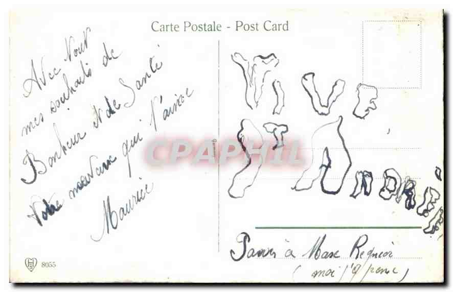 CPA Fantaisie Fleurs — Verso