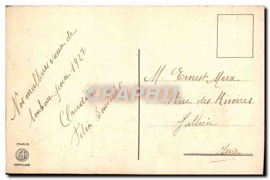 CPA Bonne annee — Rückseite