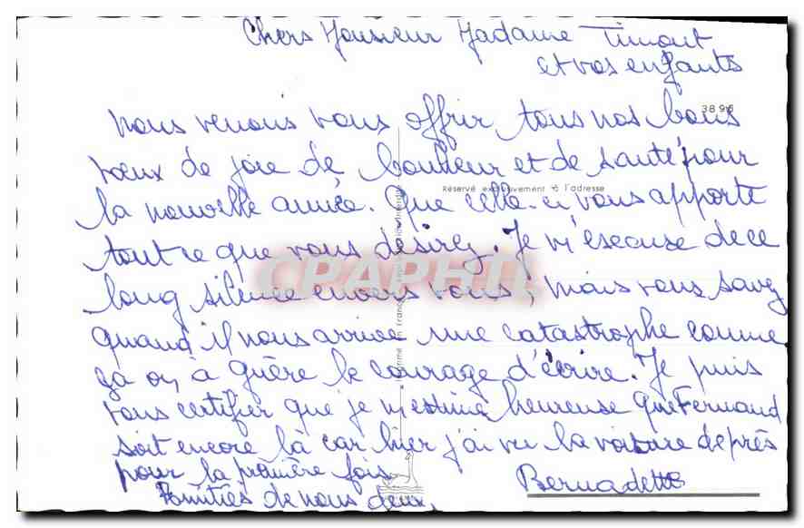 CPA Bonne annee — Rückseite