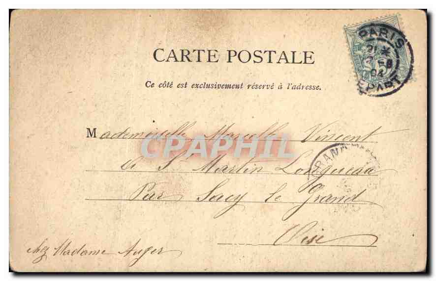 CPA Enfant Oiseau — Rückseite