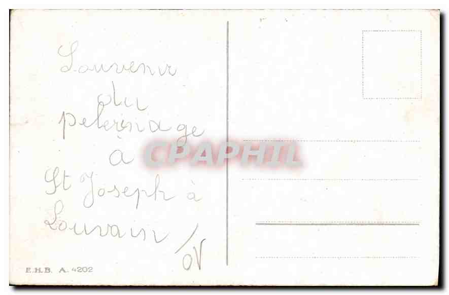 CPA Vierge — Verso