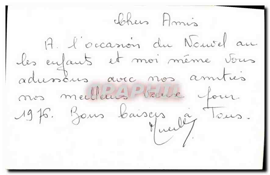 CPA Bonne annee — Verso