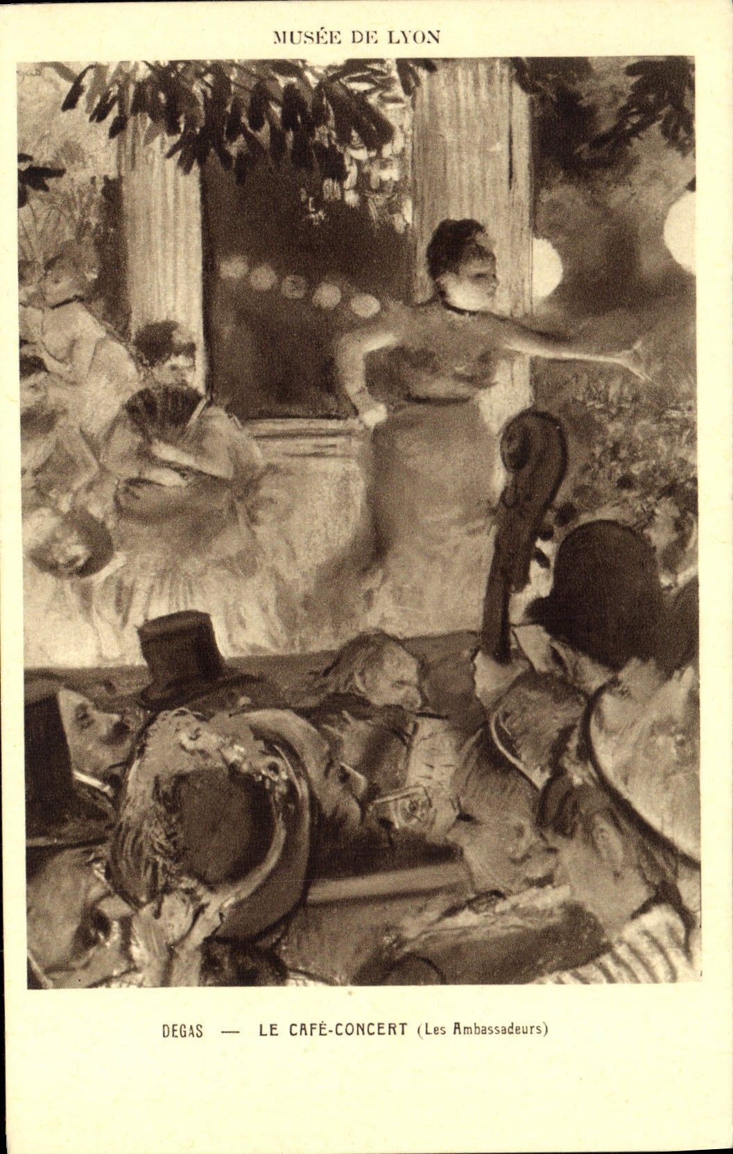 CPA Musee de Lyon Degas Le Cafe Concert Les Ambassadeurs 