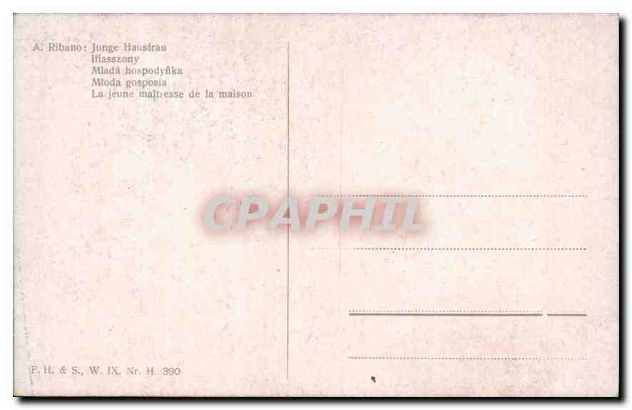 CPA A Ribano La Jeune maitresse de la maison  — Verso