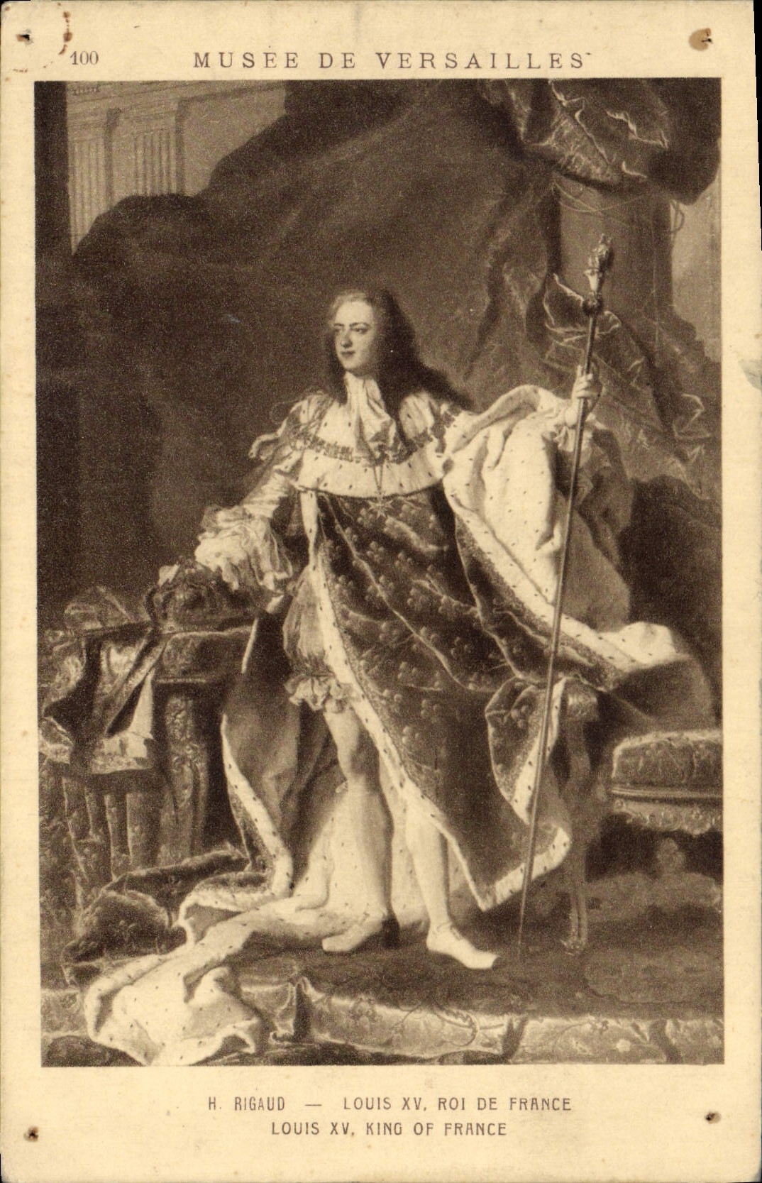 Louis XV, Roi de France — Musée de Versailles — H. Rigaud — n° 400