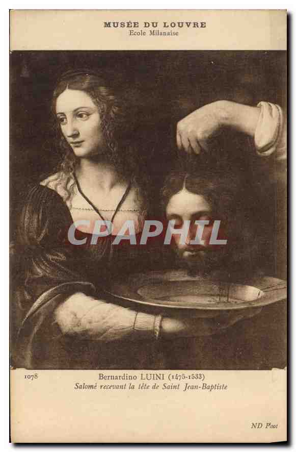 CPA Musee du Louvre Bernardino Luini Salome recevant la tete de Saint Jean Baptiste 
